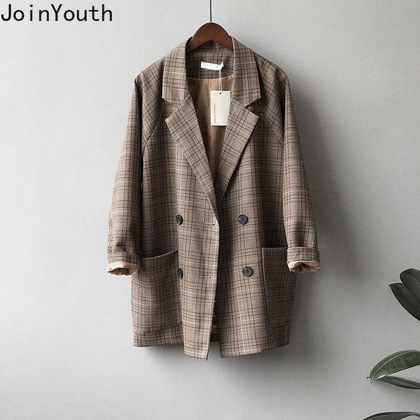 joinyouth outwear plaid long blazer 2019 autumn work fashion office lady loose women jacket double breasted blazer feminino j010, White;black
joinyouth outwear plaid long blazer 2019 autumn work fashion office lady loose women jacket double breasted blazer feminino j010, White;black