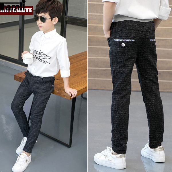 2019 boys casual trousers kids plaid pants elastic waist school children full length trousers fashion big boys leggings, Blue
2019 boys casual trousers kids plaid pants elastic waist school children full length trousers fashion big boys leggings, Blue