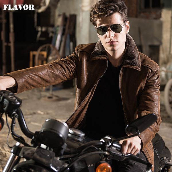 2016 men's real leather jacket pigskin genuine leather jacket men motorcycle warm coat, Black
2016 men's real leather jacket pigskin genuine leather jacket men motorcycle warm coat, Black