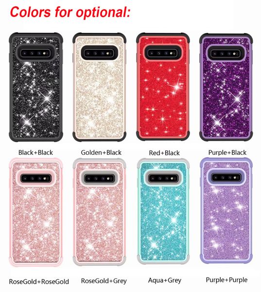 Luxury bling glitter hiny hybrid 3 in 1 ca e tpu pc bumper hockproof cover for iphone 6 7 8 plu x x xr x max am ung 10 plu note9 Luxury bling glitter hiny hybrid 3 in 1 ca e tpu pc bumper hockproof cover for iphone 6 7 8 plu x x xr x max am ung 10 plu note9