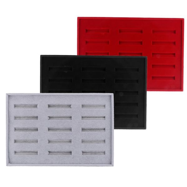 15 slot inserts velvet box for jewelry display tray jewelry case 35x24x2cm, Pink;blue
15 slot inserts velvet box for jewelry display tray jewelry case 35x24x2cm, Pink;blue