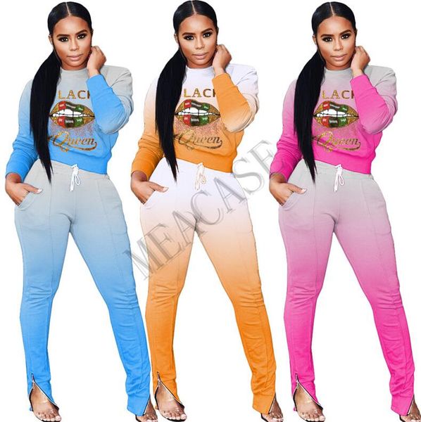 women lips tracksuit gradient black queen letters pullover hoodies sweatshirts pants outfit zipper trouser sweatsuit autumn 2pcs/set d8605, White
women lips tracksuit gradient black queen letters pullover hoodies sweatshirts pants outfit zipper trouser sweatsuit autumn 2pcs/set d8605, White