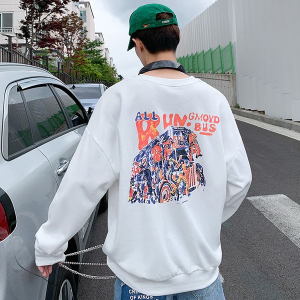2019 men's spring and autumn new casual letter printing long-sleeved round neck hoodies loose temperament trend cotton m-5xl, Black
2019 men's spring and autumn new casual letter printing long-sleeved round neck hoodies loose temperament trend cotton m-5xl, Black