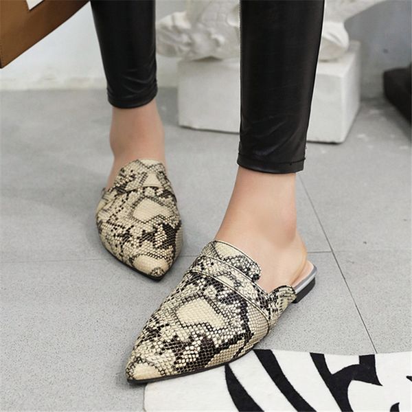 women slippers fashion pointed toe clear transparent low heels snake print mules shoes women flip flops comfortable sandals, Black
women slippers fashion pointed toe clear transparent low heels snake print mules shoes women flip flops comfortable sandals, Black