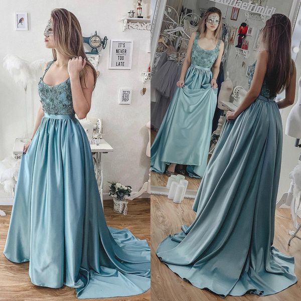gorgeous a line prom dresses 2019 scoop neck lace applique beaded satin evening gowns cocktail party dresses, Black
gorgeous a line prom dresses 2019 scoop neck lace applique beaded satin evening gowns cocktail party dresses, Black