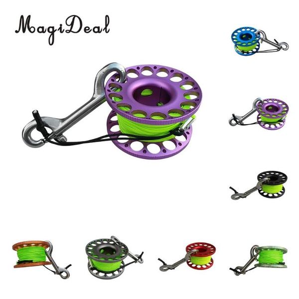 underwater aluminum alloy finger reel spool & 30m line, double dual end bolt clip for scuba diving dive - reel color
underwater aluminum alloy finger reel spool & 30m line, double dual end bolt clip for scuba diving dive - reel color