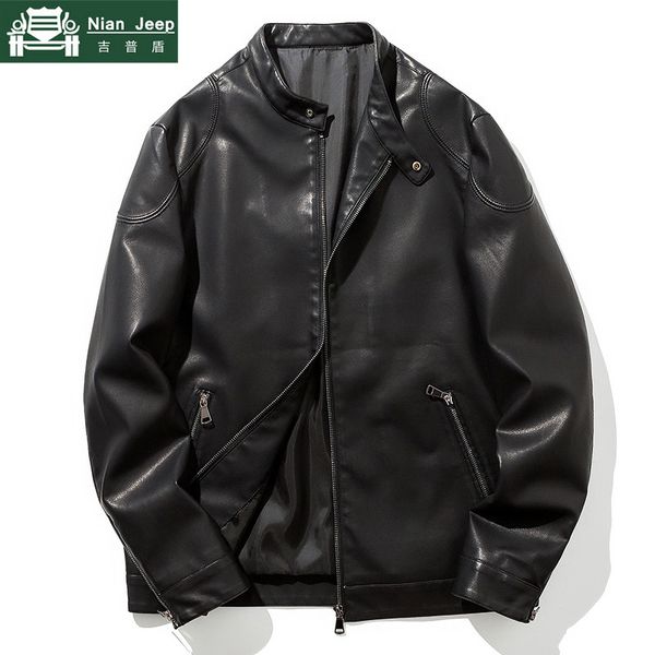 2019 new spring autumn motorcycle leather jacket men solid stand collar outwear pu leather coats jaqueta de couro size m-3xl, Black
2019 new spring autumn motorcycle leather jacket men solid stand collar outwear pu leather coats jaqueta de couro size m-3xl, Black