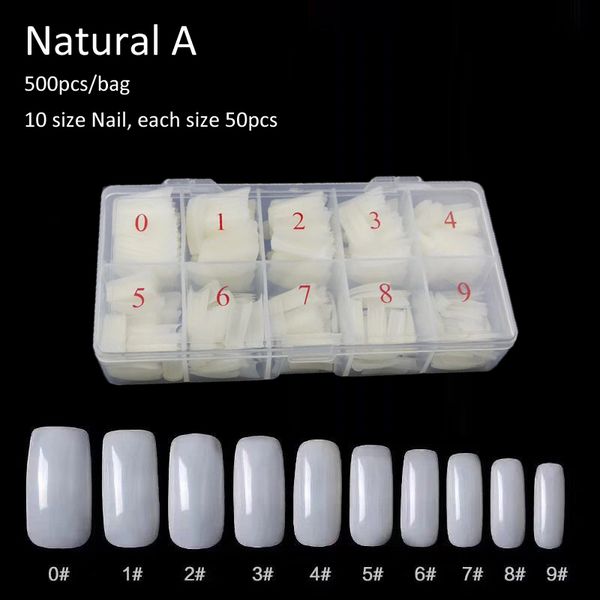 500pcs/box 10 size false full cover nail tips resin extended fake nails transparent natural nail art tips manicure tools, Black
500pcs/box 10 size false full cover nail tips resin extended fake nails transparent natural nail art tips manicure tools, Black