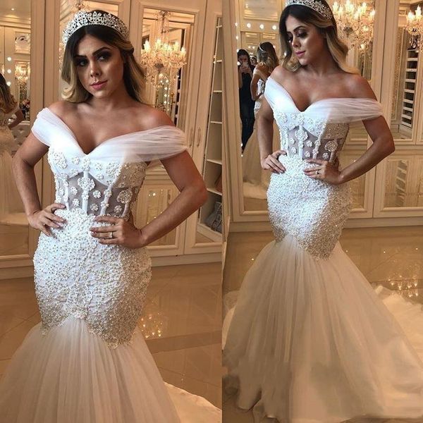 2022 plus size mermaid wedding dresses bridal gowns robe de mariée abito tulle ruffles off shoulder sweep train vestido nova, White
2022 plus size mermaid wedding dresses bridal gowns robe de mariée abito tulle ruffles off shoulder sweep train vestido nova, White