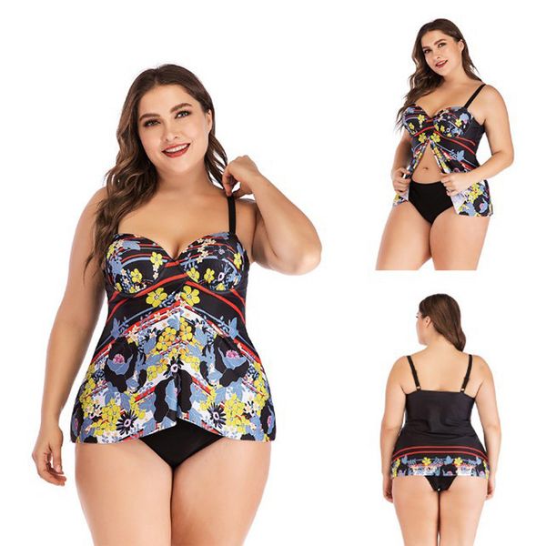 2020 new plus size 5xl high waisted tankini floral swimsuit women padded swimwear bathing suit, White;black
2020 new plus size 5xl high waisted tankini floral swimsuit women padded swimwear bathing suit, White;black