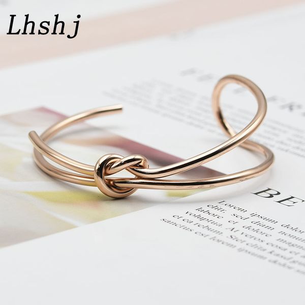 2019 new arrival women rose gold cuff bangle stainless steel knot bracelets charm double layers bangle jewelry, Black
2019 new arrival women rose gold cuff bangle stainless steel knot bracelets charm double layers bangle jewelry, Black