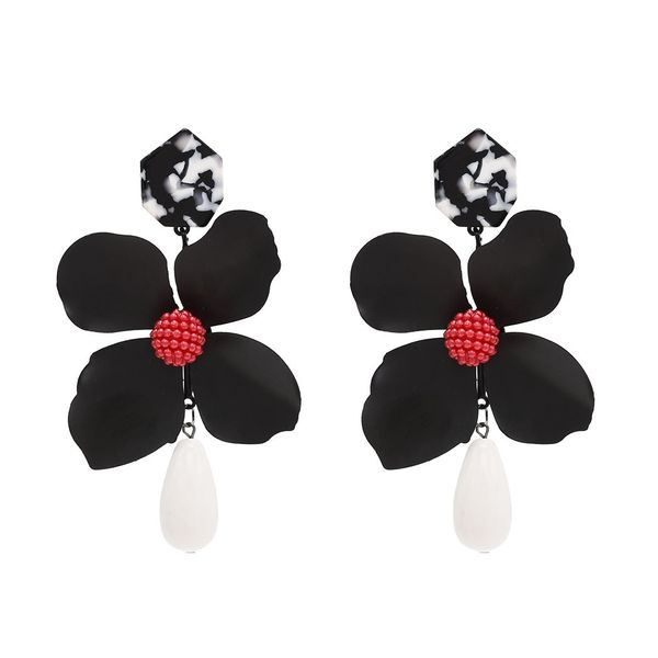 6 colors large exaggerated earrings flower shaped alloy enamel acrylic resin beads dangle earrings for women jewelry, Silver
6 colors large exaggerated earrings flower shaped alloy enamel acrylic resin beads dangle earrings for women jewelry, Silver