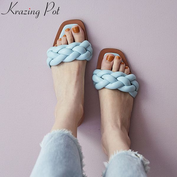 krazing pot peep toe sweet outside slippers low heels slip on flip flop leisure soft comfortable women summer shoes l06, Black
krazing pot peep toe sweet outside slippers low heels slip on flip flop leisure soft comfortable women summer shoes l06, Black