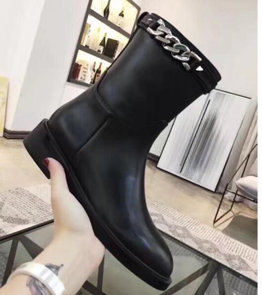 women's leather martin boots, metal chain thick heels, side zipper thin legs with velvet midbarrel knight boots, size: 35-41, Black
women's leather martin boots, metal chain thick heels, side zipper thin legs with velvet midbarrel knight boots, size: 35-41, Black