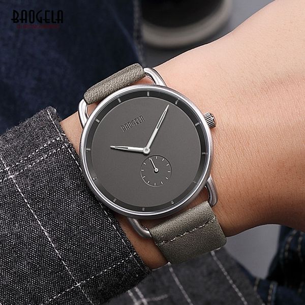baogela men's casual grey leather strap simple quartz wrist watches waterproof minimalism clock relogios masculinos 1806g-gray, Slivery;brown
baogela men's casual grey leather strap simple quartz wrist watches waterproof minimalism clock relogios masculinos 1806g-gray, Slivery;brown