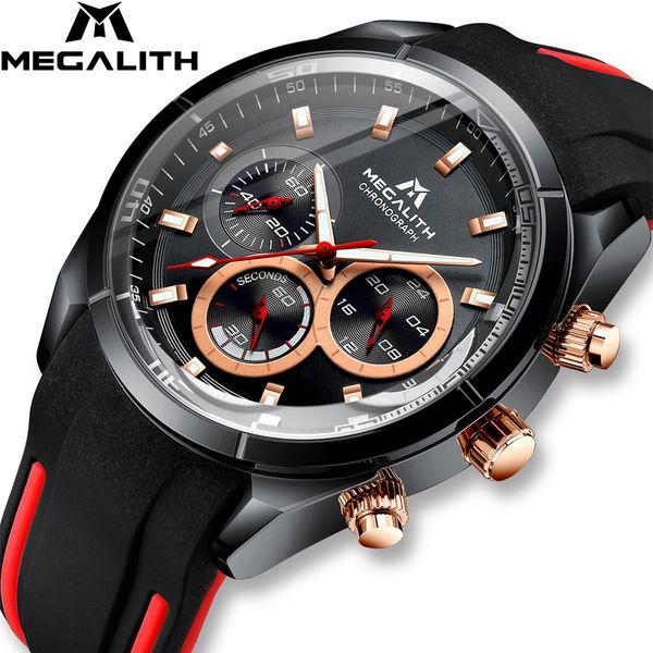 megalith luxury horloges mannen men watch new quartz watch for men chronograph brand waterproof clock rubber strap 8049, Slivery;brown
megalith luxury horloges mannen men watch new quartz watch for men chronograph brand waterproof clock rubber strap 8049, Slivery;brown
