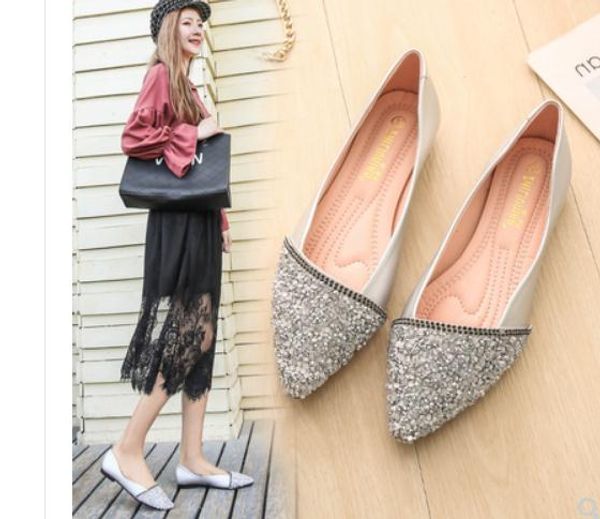 2019 women's shoes in spring and autumn with new style flat bottom pointed end @233, Black
2019 women's shoes in spring and autumn with new style flat bottom pointed end @233, Black