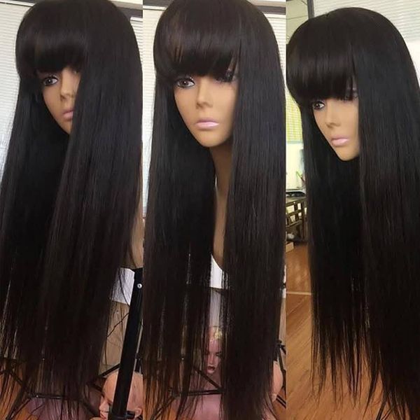 zui wig with bangs straight lace front human hair fringe wigs for black women brazilian short long remy natural hair pre plucked
zui wig with bangs straight lace front human hair fringe wigs for black women brazilian short long remy natural hair pre plucked