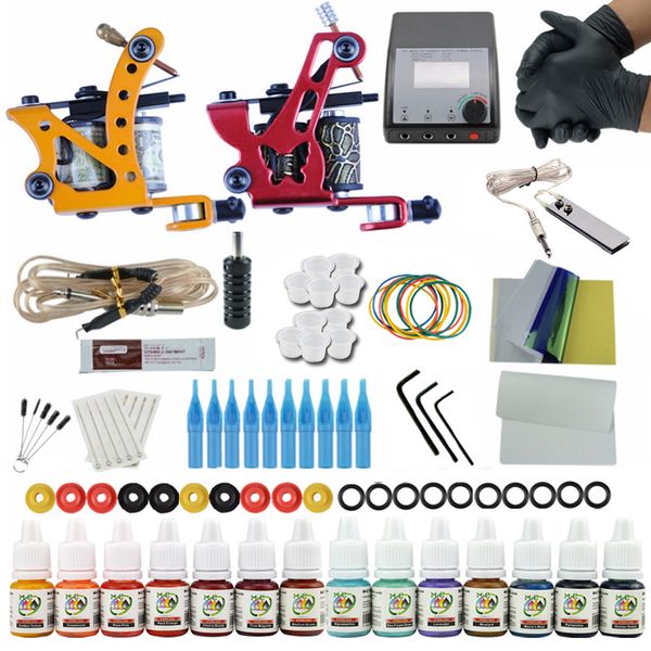 tattoo guns kits complete 2 machine gun 14 color inks power supply set beginner pigment fot
tattoo guns kits complete 2 machine gun 14 color inks power supply set beginner pigment fot
