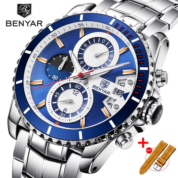 new quartz men's watches benyar fashion sprot men wristwatch waterproof clock men chronograph relogio masculino, Slivery;brown
new quartz men's watches benyar fashion sprot men wristwatch waterproof clock men chronograph relogio masculino, Slivery;brown