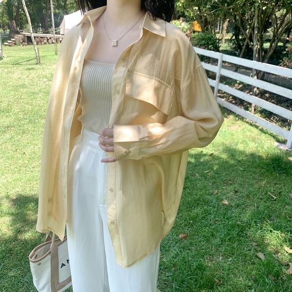 orange zhi 2020 purple chiffon sun-proof shirt women's summer outer thin perspective shirt outer all-match white 4 colors
orange zhi 2020 purple chiffon sun-proof shirt women's summer outer thin perspective shirt outer all-match white 4 colors