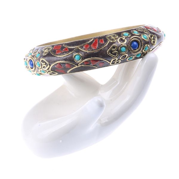 selling retro women's blue enamel fashion ceramic bracelets electroplating pure copper ethnic bracelets spot wholesale, Black
selling retro women's blue enamel fashion ceramic bracelets electroplating pure copper ethnic bracelets spot wholesale, Black
