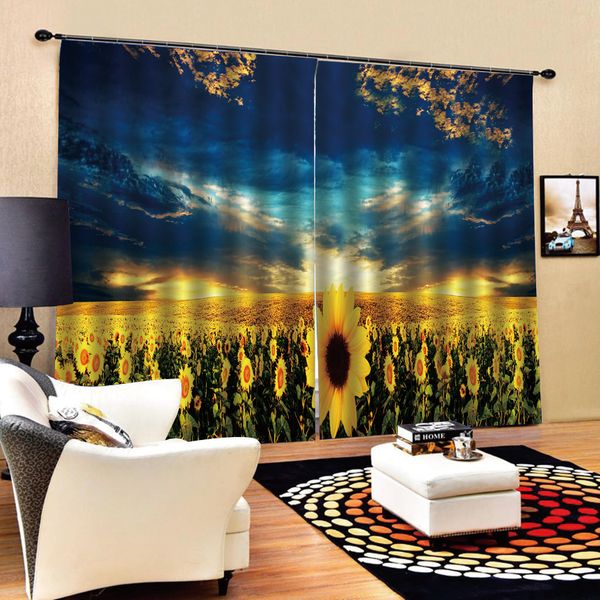 custom yellow sunflower curtains window blackout luxury 3d curtains set for bed room living room
custom yellow sunflower curtains window blackout luxury 3d curtains set for bed room living room