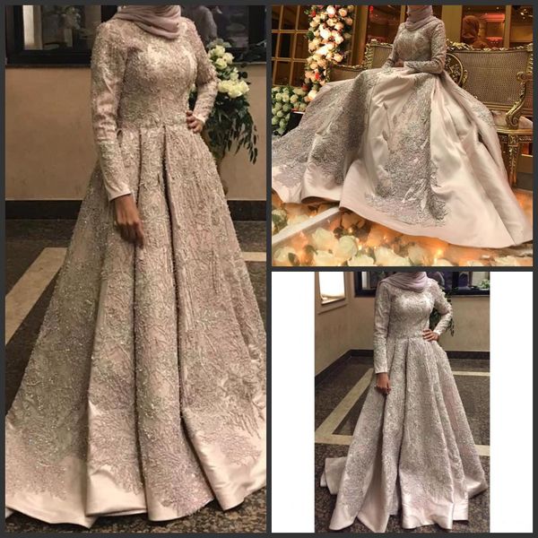 2019 арабский aso ebi высокая шея свадебные платья роскошные длинные рукава кружева аппликация-line блестками плюс размер свадебное платье, White
2019 арабский aso ebi высокая шея свадебные платья роскошные длинные рукава кружева аппликация-line блестками плюс размер свадебное платье, White