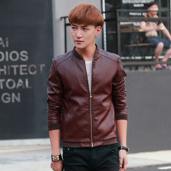 autumn winter mens pu leather jacket casual zipper motorcycle leather jackets men leisure clothing slim fit men's coat my144, Black;brown
autumn winter mens pu leather jacket casual zipper motorcycle leather jackets men leisure clothing slim fit men's coat my144, Black;brown