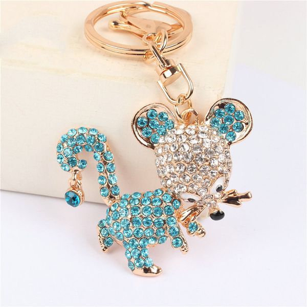 Blue Rat Mouse Keychain Rhinestone Crystal Pendant Charm for Handbag Purse Bag Carkey Gift
Blue Rat Mouse Keychain Rhinestone Crystal Pendant Charm for Handbag Purse Bag Carkey Gift