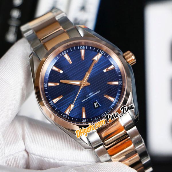 new aqua terra 150m date 220.20.41.21.06.001 automatic mens watch blue stripe dial two tone rose gold steel bracelet gents watches pure_time, Slivery;brown
new aqua terra 150m date 220.20.41.21.06.001 automatic mens watch blue stripe dial two tone rose gold steel bracelet gents watches pure_time, Slivery;brown