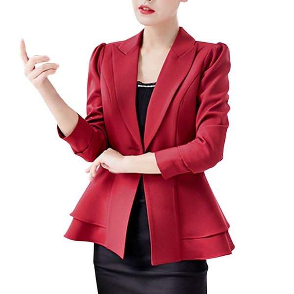 fashion women business button lapel long sleeve suit blouse loose coat solid colors office ladies formal jackets outwear, White;black
fashion women business button lapel long sleeve suit blouse loose coat solid colors office ladies formal jackets outwear, White;black