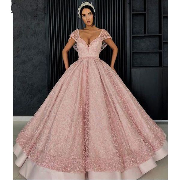 2020 new puffy ball gown evening dress luxury beads cap sleeve prom dresses with pockets blush pink celebrity pageant gowns 211, White;black
2020 new puffy ball gown evening dress luxury beads cap sleeve prom dresses with pockets blush pink celebrity pageant gowns 211, White;black