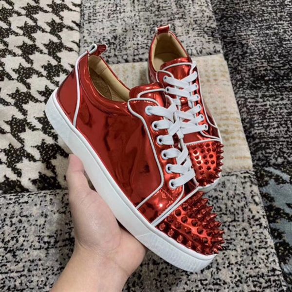2018 sell name brand spikes oxofords red bottom loafers men's flat rivet couple walking leisure shoes, Black
2018 sell name brand spikes oxofords red bottom loafers men's flat rivet couple walking leisure shoes, Black