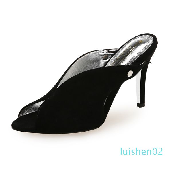 women heels female high heels women mules peep toe thin heel casual shoes soft party shoes summer new arrival 2020 de l02, Black
women heels female high heels women mules peep toe thin heel casual shoes soft party shoes summer new arrival 2020 de l02, Black