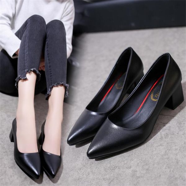 women's formal professional work shoes single shoes women's summer new thick heels black small women high heels
women's formal professional work shoes single shoes women's summer new thick heels black small women high heels