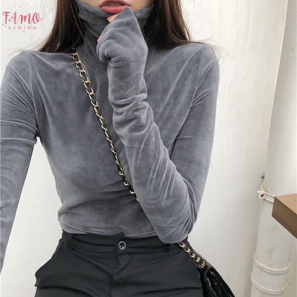 womensturtleneck warm gold velvet pullovers warm turtleneck bottoming slim t shirt female autumn drop shipping, White
womensturtleneck warm gold velvet pullovers warm turtleneck bottoming slim t shirt female autumn drop shipping, White