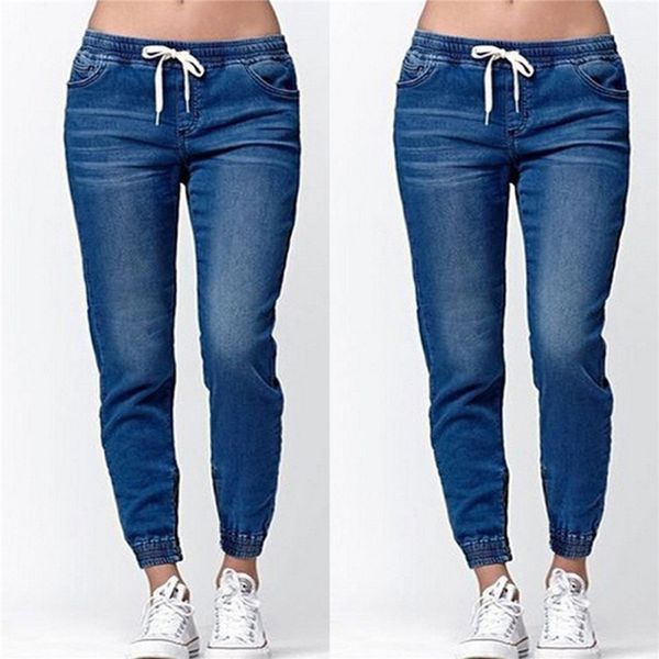 designer women jeans solid color drawstring slim jeans fashion loose capris femme clothing bloom pants relaxed casual apparel, Blue
designer women jeans solid color drawstring slim jeans fashion loose capris femme clothing bloom pants relaxed casual apparel, Blue
