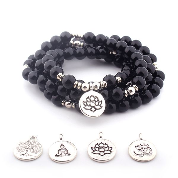 108bead black bracelet lotus buddha pendant bracelet fashion buddhism yoga jewelry for men and woman, Golden;silver
108bead black bracelet lotus buddha pendant bracelet fashion buddhism yoga jewelry for men and woman, Golden;silver