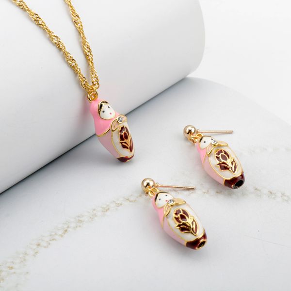 cartoon vintage russian matryoshka metal enamel necklaces cute pink dolls necklaces jewelry gift for friends fans girls gift, Silver
cartoon vintage russian matryoshka metal enamel necklaces cute pink dolls necklaces jewelry gift for friends fans girls gift, Silver