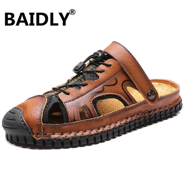 brand men sandals genuine leather men beach sandals casual shoes slippers summer big size 39-48, Black
brand men sandals genuine leather men beach sandals casual shoes slippers summer big size 39-48, Black