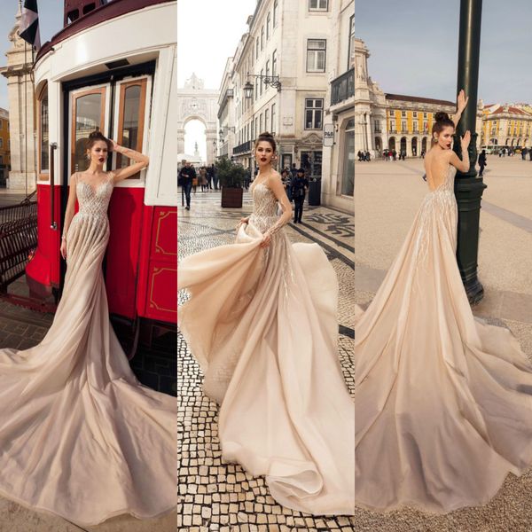 zuhair murad 2019 shining wedding dresses mermaid sheer neck sequins glitters long sleeve backless sweep train bridal gowns robe de mariée, White
zuhair murad 2019 shining wedding dresses mermaid sheer neck sequins glitters long sleeve backless sweep train bridal gowns robe de mariée, White
