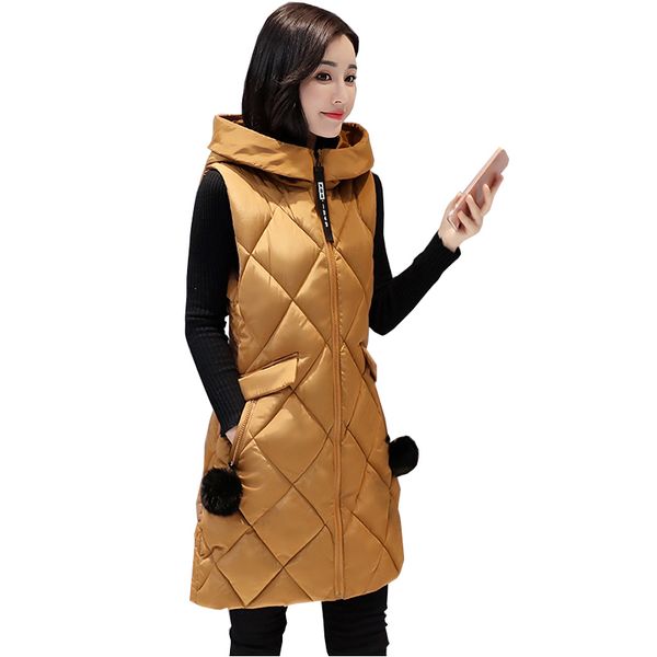 2018 new women sleeveless jacket winter long hooded duck down vest female slim vest women's windproof warm waistcoat nw720, Black
2018 new women sleeveless jacket winter long hooded duck down vest female slim vest women's windproof warm waistcoat nw720, Black
