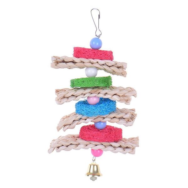 will middle and small size parrot articles gnaw toys retinervus luffae fructus hemp flowers string