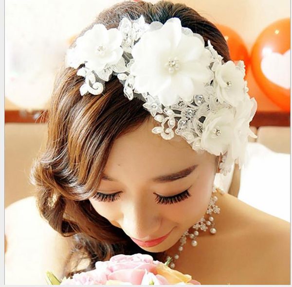 the bride's handmade headdress korean lace flower wedding brow jewelry pearl diamond wedding dress hair accessories, Slivery;golden
the bride's handmade headdress korean lace flower wedding brow jewelry pearl diamond wedding dress hair accessories, Slivery;golden