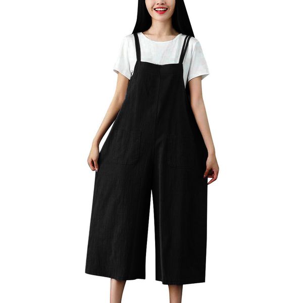 sleeper#401 2019 new fashion women wide leg pants dungarees casual jumpsuits pocket sling trousers rompers summer ing, Black;white
sleeper#401 2019 new fashion women wide leg pants dungarees casual jumpsuits pocket sling trousers rompers summer ing, Black;white
