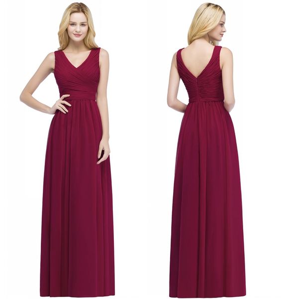 real pictures burgundy chiffon bridesmaid dresses bohemian v neck pleats maid of honor dress prom evening gowns formal dresses sh344, White;pink
real pictures burgundy chiffon bridesmaid dresses bohemian v neck pleats maid of honor dress prom evening gowns formal dresses sh344, White;pink
