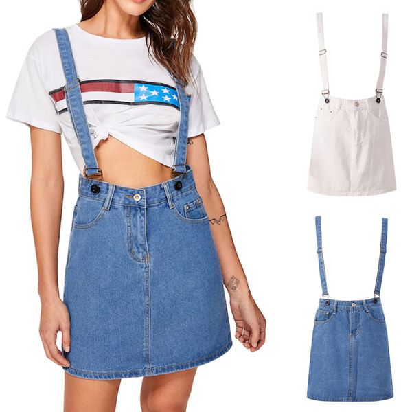 2019 elegant vintage bandage women's casual bib denim high waist sling button packet mini sheath denim dress, Black;gray
2019 elegant vintage bandage women's casual bib denim high waist sling button packet mini sheath denim dress, Black;gray