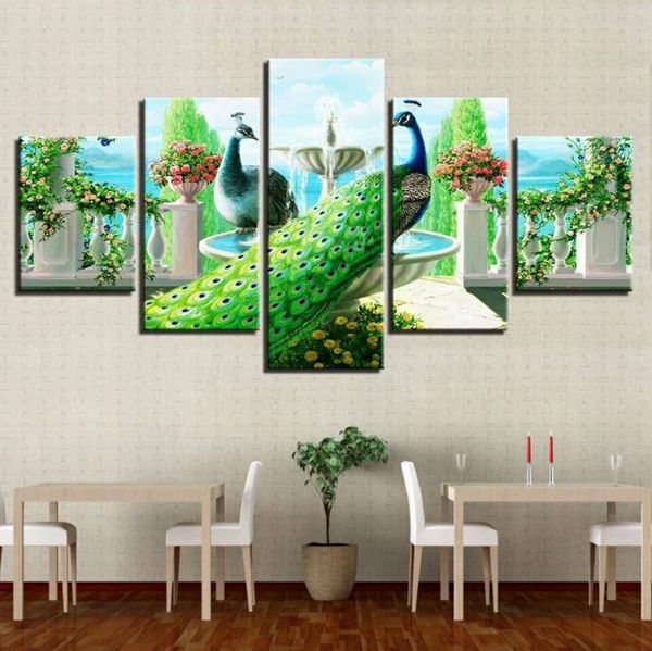 5 pieces hd canvas painting print colorful peacock modular for modern decorative bedroom living room home wall art decor
5 pieces hd canvas painting print colorful peacock modular for modern decorative bedroom living room home wall art decor