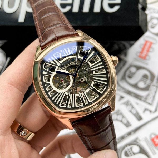 men watches automatic movement 42*13mm 316l stainless steel watchcase leather strap watches watch male clock1, Slivery;brown
men watches automatic movement 42*13mm 316l stainless steel watchcase leather strap watches watch male clock1, Slivery;brown